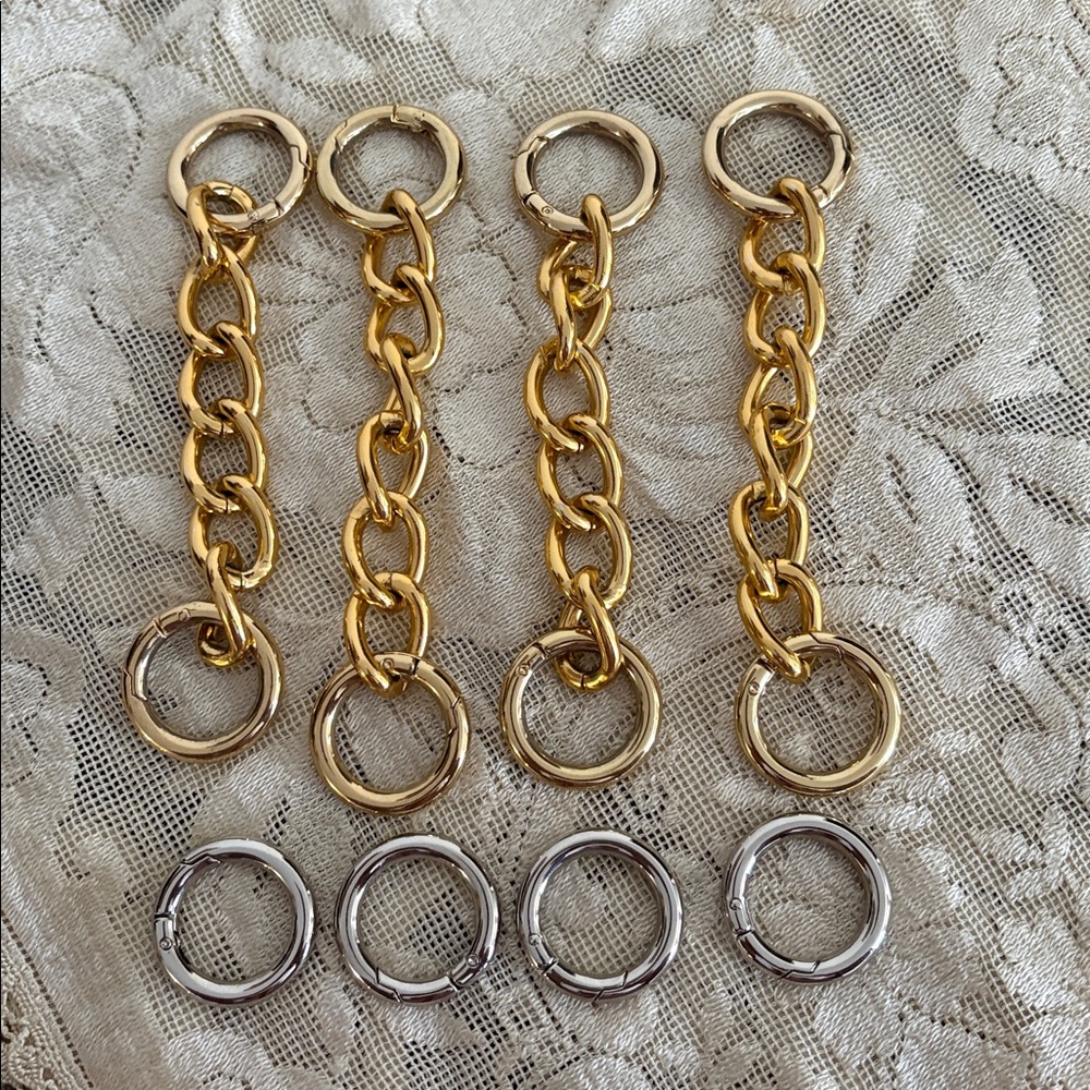 Gold Connector Chains and Silver Rings for Miche Handbags Purses
